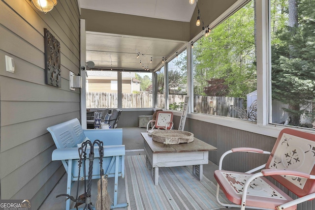 view of sunroom