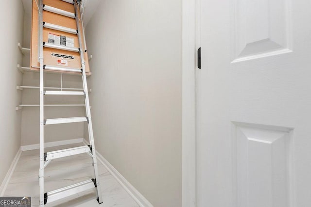 view of storage area