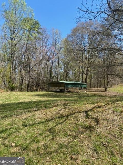 view of yard with a detached carport