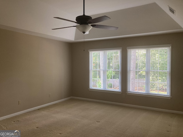 863 Fairwood Pointe NW, Acworth, GA 30101 - unfurnished room with light carpet, baseboards, a ceiling fan, and visible vents