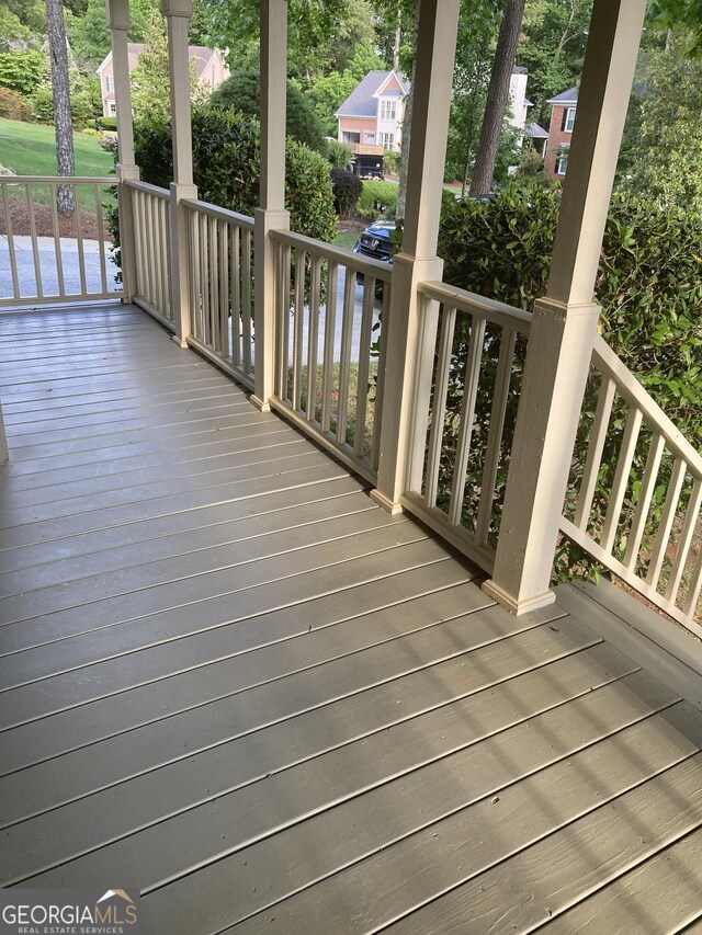 863 Fairwood Pointe NW, Acworth, GA 30101 - wooden terrace featuring covered porch