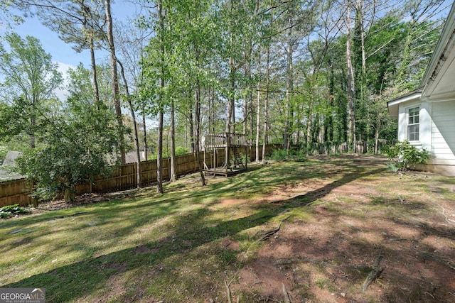 985 Lake Haven Ct, Roswell, GA 30076 - view of yard with fence