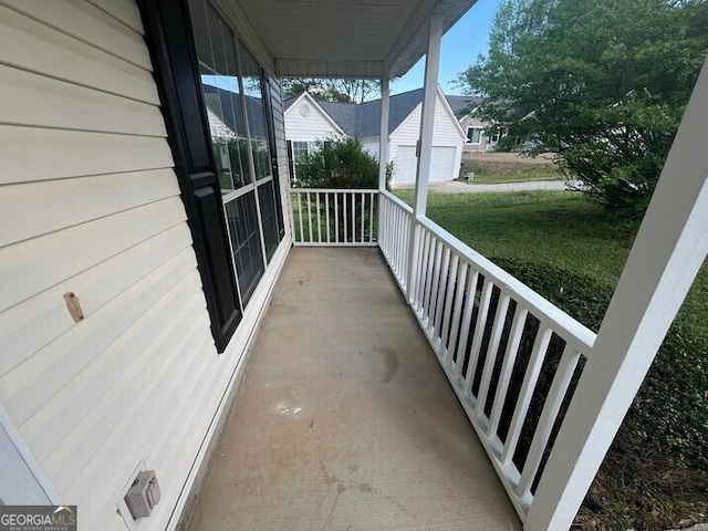 balcony with a porch