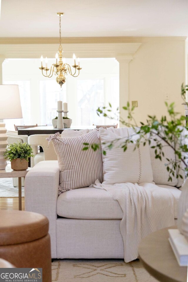 3711 Spinnaker Cir, Alpharetta, GA 30005 - living area featuring a chandelier