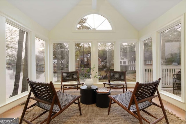 3711 Spinnaker Cir, Alpharetta, GA 30005 - sunroom with lofted ceiling