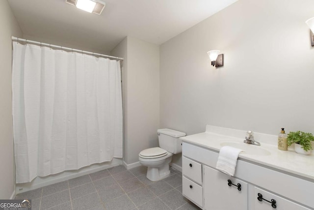 3711 Spinnaker Cir, Alpharetta, GA 30005 - bathroom with toilet, vanity, tile patterned floors, and baseboards
