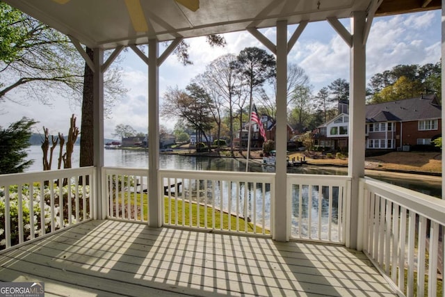 3711 Spinnaker Cir, Alpharetta, GA 30005 - wooden deck with a water view