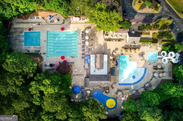 3711 Spinnaker Cir, Alpharetta, GA 30005 - bird's eye view of a pool area