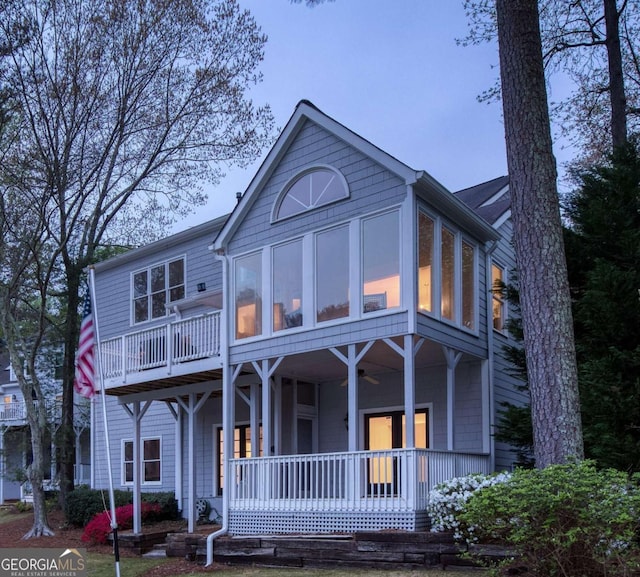 3711 Spinnaker Cir, Alpharetta, GA 30005 - back of property with covered porch