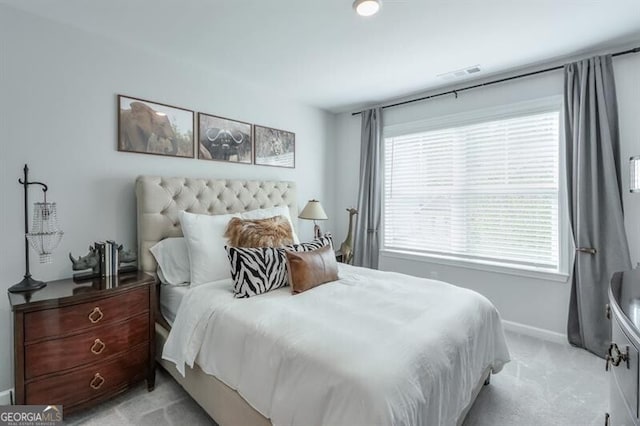 412 Nickajack Retreat Ln, Smyrna, GA 30082 - bedroom featuring light carpet, baseboards, and visible vents