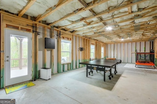 412 Nickajack Retreat Ln, Smyrna, GA 30082 - game room featuring a wealth of natural light and concrete floors