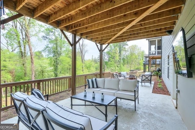 412 Nickajack Retreat Ln, Smyrna, GA 30082 - view of patio / terrace featuring an outdoor living space