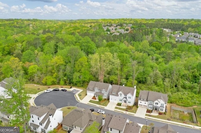 412 Nickajack Retreat Ln, Smyrna, GA 30082 - drone / aerial view with a residential view and a wooded view