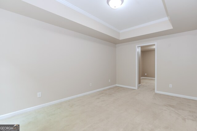 4106 Creekview Ridge Dr NE, Buford, GA 30518 - unfurnished living room with ornamental molding, french doors, and a tray ceiling