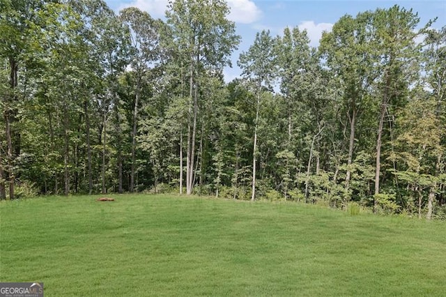 5719 Calm Valley Pt, Flowery Branch, GA 30542 - view of grassy yard featuring a wooded view