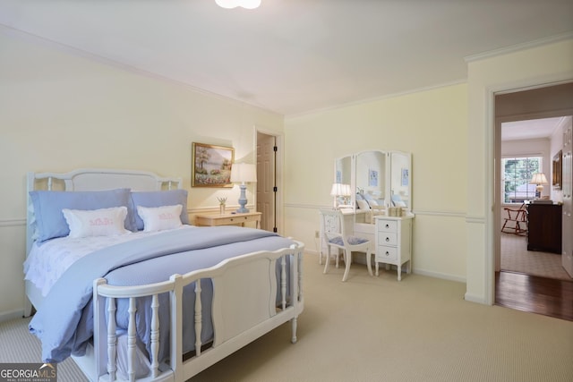 2000 Old Dominion Rd, Atlanta, GA 30350 - bedroom featuring baseboards, crown molding, and carpet floors