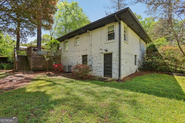 952 Columbia Dr, Decatur, GA 30030 - rear view of house featuring stairway and a deck