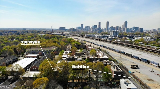 791 Wylie St SE Unit 1111, Atlanta, GA 30316 - birds eye view of property featuring a view of city