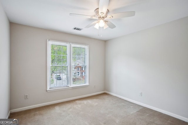 4284 Windy Gap Ct NW, Kennesaw, GA 30144 - empty room featuring carpet flooring, baseboards, a ceiling fan, and visible vents
