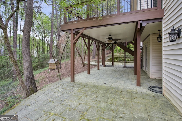 4284 Windy Gap Ct NW, Kennesaw, GA 30144 - view of patio / terrace with ceiling fan