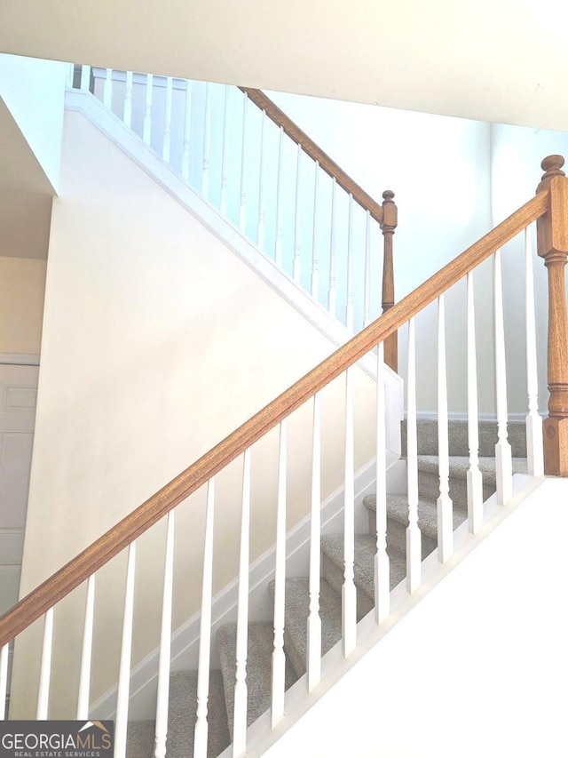 view of stairway
