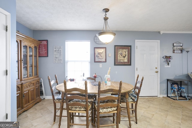 45 Hunters Ridge Ct, Covington, GA 30014 - dining area featuring a textured ceiling and baseboards