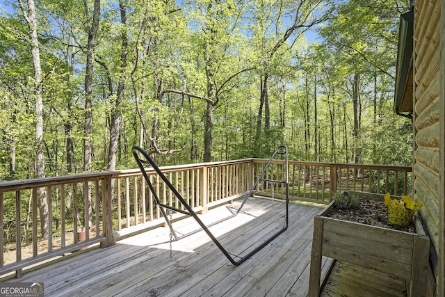 view of wooden terrace