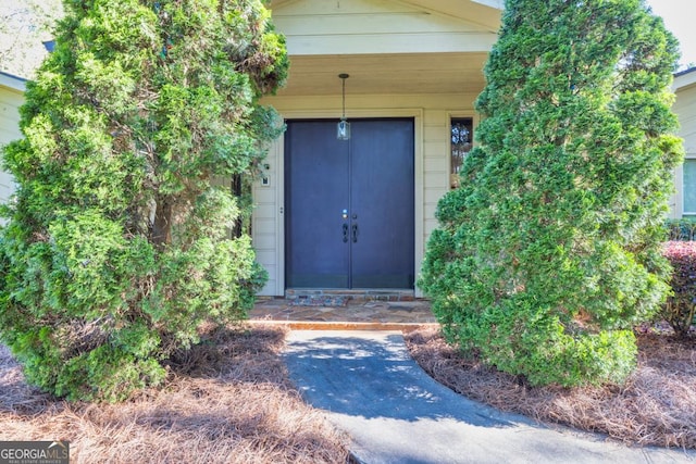 view of doorway to property