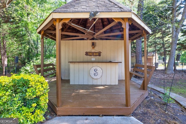 view of outdoor structure with fence