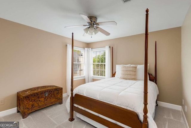 6201 Neely Farm Dr, Peachtree Corners, GA 30092 - bedroom with carpet, baseboards, and ceiling fan