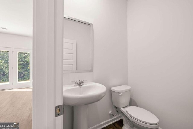 interior space featuring dark wood-type flooring