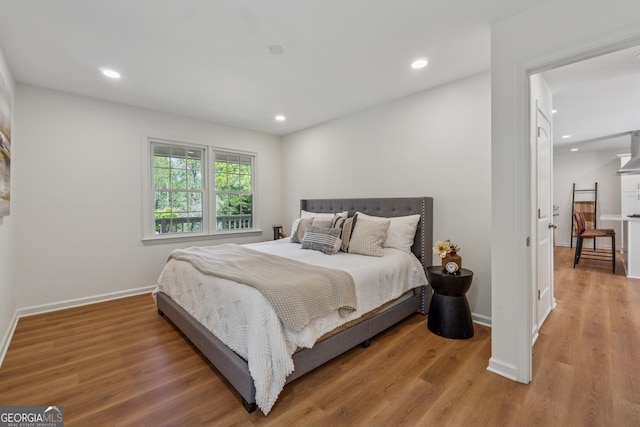 388 Pine Trl, Canton, GA 30115 - bedroom with recessed lighting, baseboards, and wood finished floors