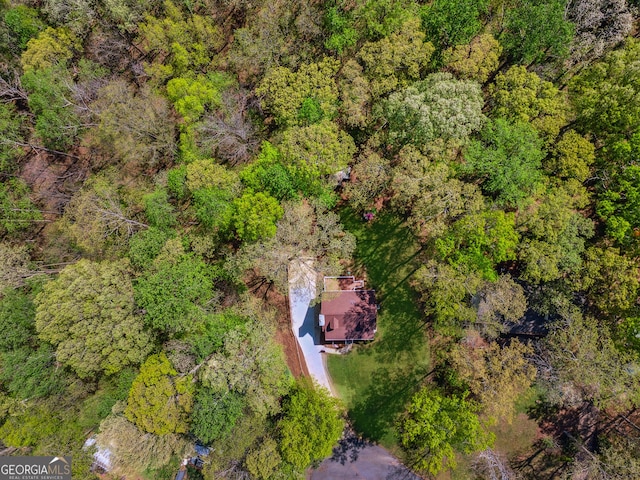 388 Pine Trl, Canton, GA 30115 - aerial view featuring a forest view