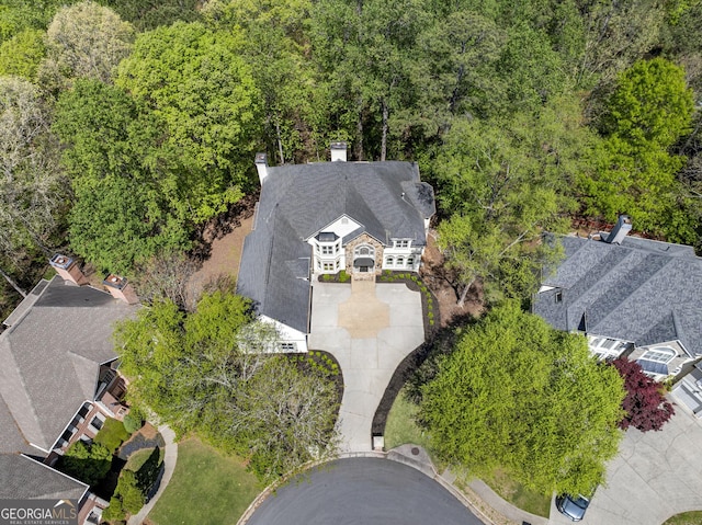 birds eye view of property