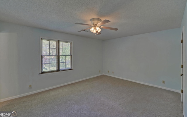 186 Foxdale Dr, Toccoa, GA 30577 - empty room with a ceiling fan, a textured ceiling, baseboards, and carpet
