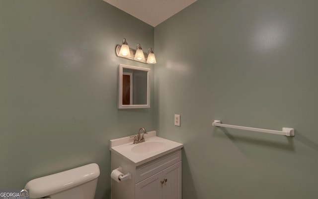 186 Foxdale Dr, Toccoa, GA 30577 - half bathroom with toilet and vanity