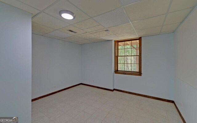 186 Foxdale Dr, Toccoa, GA 30577 - unfurnished room featuring baseboards, visible vents, and a drop ceiling