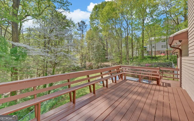 186 Foxdale Dr, Toccoa, GA 30577 - view of wooden terrace
