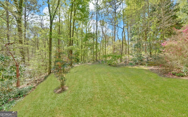 186 Foxdale Dr, Toccoa, GA 30577 - view of yard with a wooded view