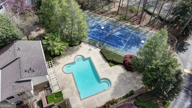 6820 Glenridge Dr Unit C, Sandy Springs, GA 30328 - bird's eye view of a pool