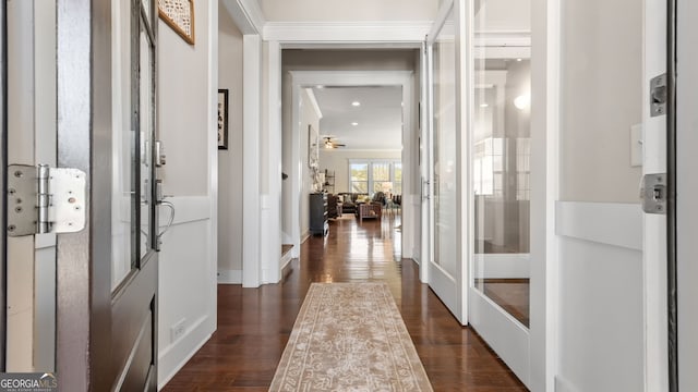 347 Woodridge Pass, Canton, GA 30114 - entrance foyer featuring dark wood finished floors and baseboards