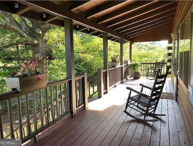 2209 Bell View Ln, Young Harris, GA 30582 - view of wooden deck