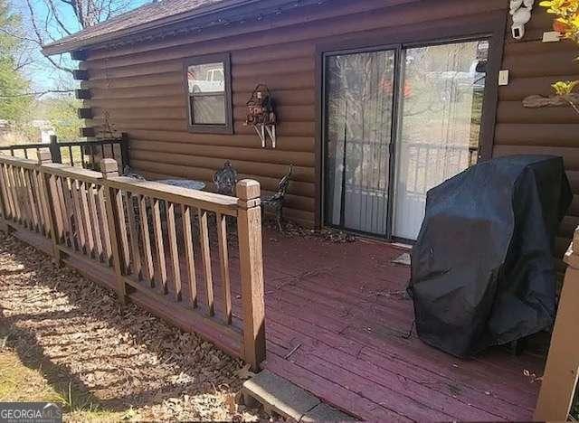 2209 Bell View Ln, Young Harris, GA 30582 - wooden deck featuring area for grilling