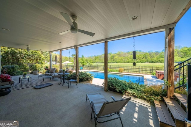 view of sunroom