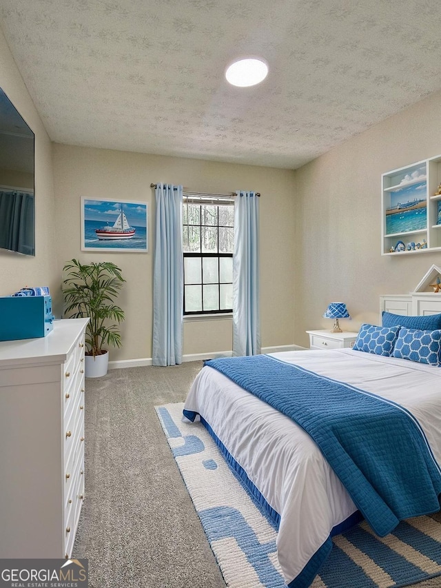 4460 Branchwood Ct, Loganville, GA 30052 - bedroom featuring light carpet, a textured ceiling, and baseboards