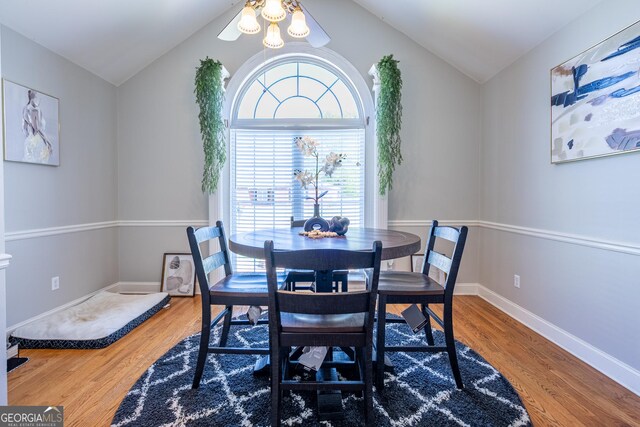 1 Graben Dr NW, Rome, GA 30165 - dining space with a wealth of natural light, vaulted ceiling, and wood finished floors