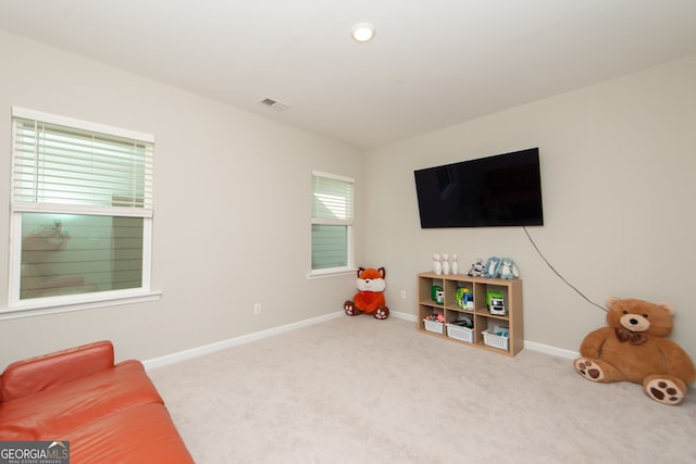 3495 Delegate Aly, Scottdale, GA 30079 - game room featuring carpet floors, visible vents, and baseboards