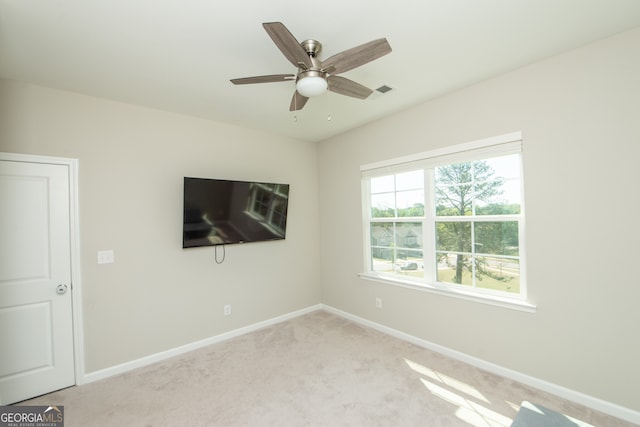 3495 Delegate Aly, Scottdale, GA 30079 - carpeted spare room featuring visible vents, baseboards, and ceiling fan