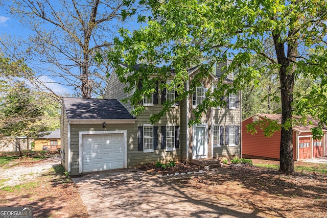 3742 Linecrest Rd, Ellenwood, GA 30294 - colonial inspired home featuring a garage and driveway