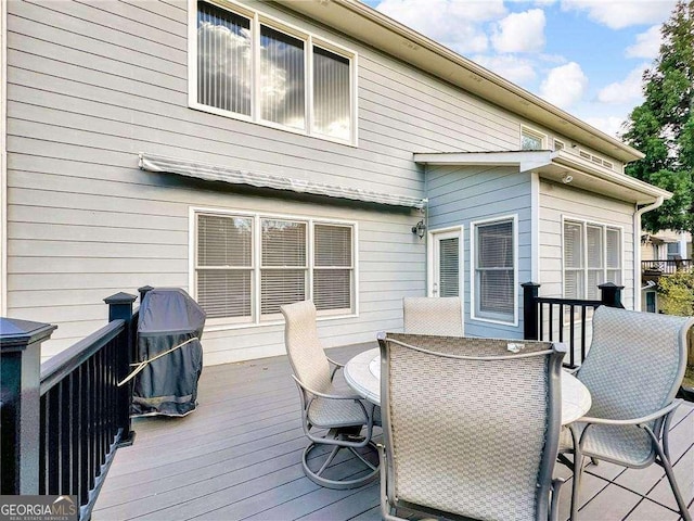 3195 Vickery Dr NE, Marietta, GA 30066 - deck featuring outdoor dining space and grilling area